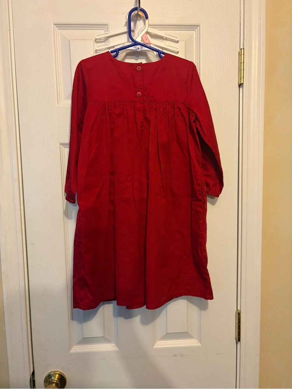 Tea Collection Girls 👧🏻 Red Dress 👗 with Purple Gold & Ivory Flowers 🌺 Sz 6